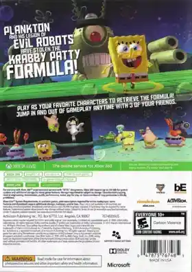 SpongeBob SquarePants Planktons Robotic Revenge (USA) box cover back